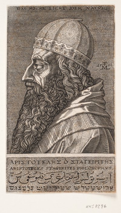 Aristoteles, Halbporträt, Profil nach links von Melchior Lorck