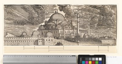Die Suleimanyie-Moschee, vom Nordosten gesehen von Melchior Lorck