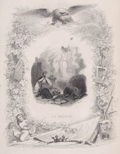 Die Kranken, aus Die Lieder von Béranger, 1829 von Melchior Peronard