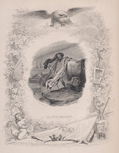 Der ewige Jude, aus Die Lieder von Béranger, 1829 von Melchior Péronard, Joubert