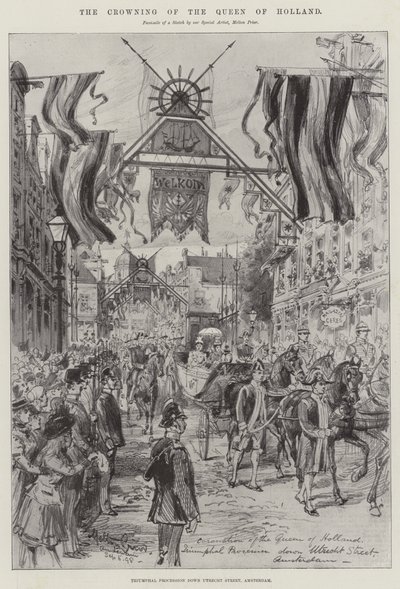 Die Krönung der Königin von Holland von Melton Prior