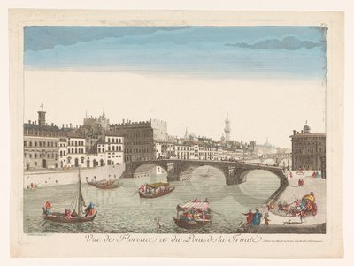 Ansicht der Ponte Santa Trinita über den Fluss Arno in Florenz von Mesard