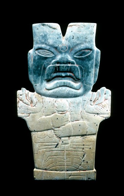 Anthropomorphe Plakette, möglicherweise der Feuerschlange, präkolumbianisch, 800-400 v. Chr. von Mesoamerican Mesoamerican