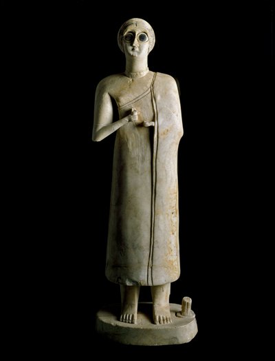Mesopotamische Kunst: Figur einer Frau oder Göttin (Terrakotta, 3. Jahrtausend v. Chr.) von Mesopotamian Mesopotamian