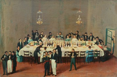Bankett in Oaxaca zu Ehren von General Antonio Leon von Mexican School