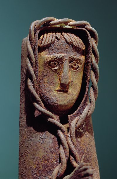 Kerzenhalter mit einer Figur von Jesus (Metall) von Mexican School