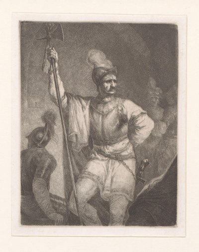 Soldat mit Hellebarde und Helm von Michał Płoński