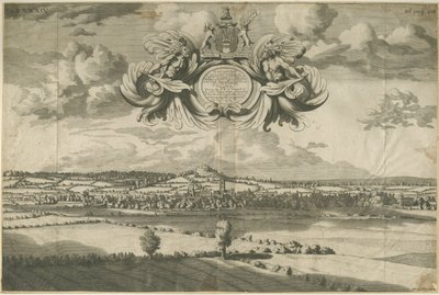 Stafford - Ost-Nordost-Ansicht: Gravur, undatiert [1686] von Michael Burghers