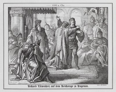 König Richard I. von England in Hagenau während seiner Gefangenschaft durch den Heiligen Römischen Kaiser Heinrich VI. von Michael Echter