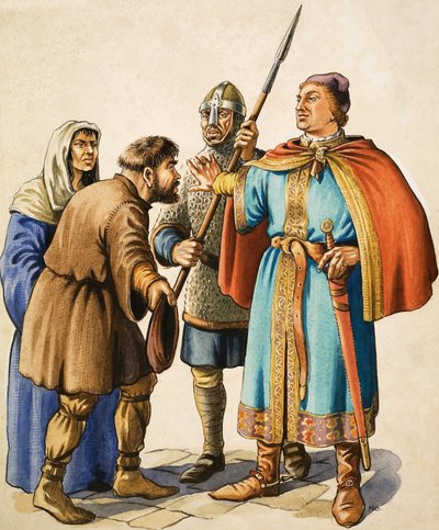 Heinrich II. hört die Beschwerde eines demütigen Untertanen von Michael Godfrey