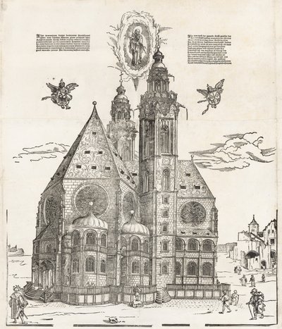Die neue Kirche der Schönen Jungfrau in Regensburg von Michael Ostendorfer