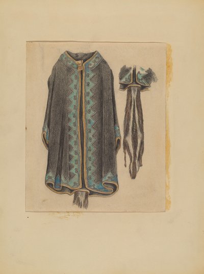 Schwarzer Baumwollmantel von Michael Trekur