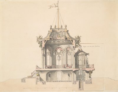 Entwurf für einen chinesischen Pavillon, n.d. von Michel Barthelemy Hazon