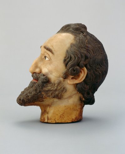 Porträtkopf von Heinrich IV. von Frankreich, ca. 1610 (Wachs) von Michel Bourdin