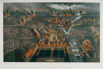 Die Kommune: Paris brennt in der Nacht vom 24./25. Mai 1871 von Charles Fichot