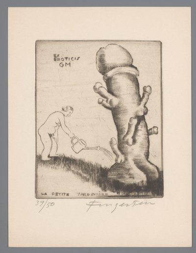 Ex libris von Gianni Mantero von Michel Fingesten (signed by artist)