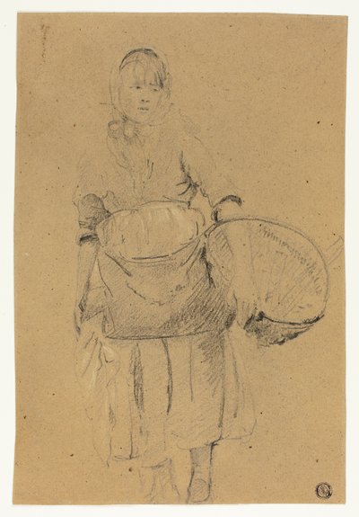 Fischermädchen mit Korb von Michel Francois Dandre Bardon