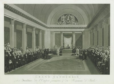 Der Große Sanhedrin der Israeliten durch Napoleon I., 1806 von Michel François Damame Demartrais