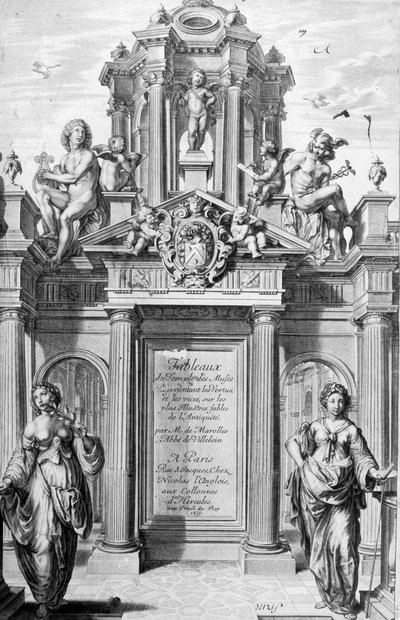 Frontispiz von Tableaux du Temple des Muses, 1655 von Michel de Marolles
