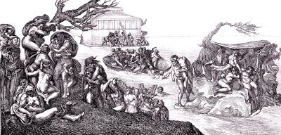 Die Flut von Michelangelo (after) Buonarroti