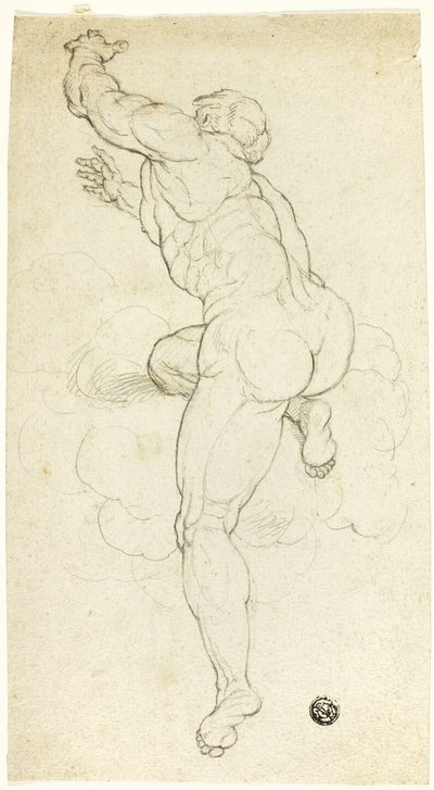 Aufsteigender männlicher Akt von Michelangelo Buonarroti