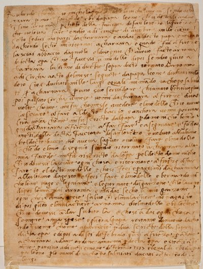 Autographische Erinnerung von Michelangelo Buonarroti