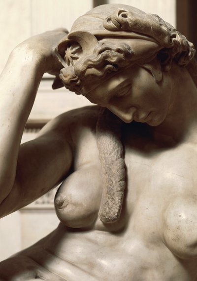 Florenz, Neue Sakristei in der Medici-Kapelle der Basilika San Lorenzo in Florenz, Nacht (Detail) von Michelangelo Buonarroti
