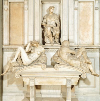 Italien, Florenz, Neue Sakristei in der Medici-Kapelle der Basilika San Lorenzo in Florenz (UNESCO-Weltkulturerbe) von Michelangelo Buonarroti