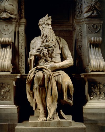 Italien, Rom, Basilika St. Peter, Moses, Detail vom Grabmal von Julius II., circa 1515 von Michelangelo Buonarroti