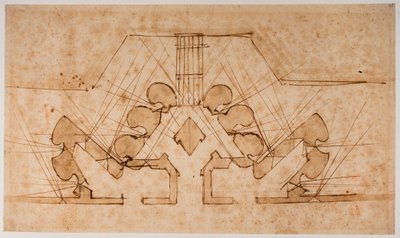 Plan der Befestigung eines Tores von Michelangelo Buonarroti