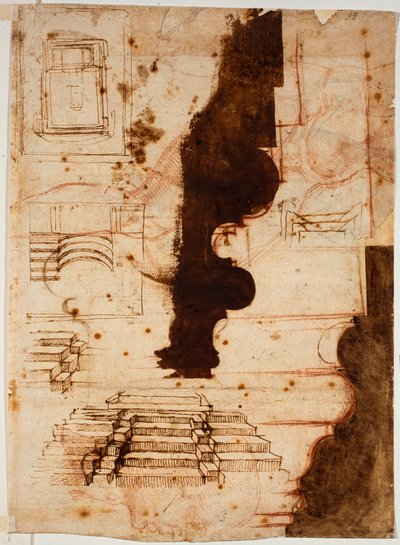 Pläne für Treppen von Michelangelo Buonarroti