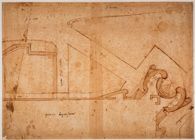 Studie der Befestigung des Allerheiligenwiesentors von Michelangelo Buonarroti