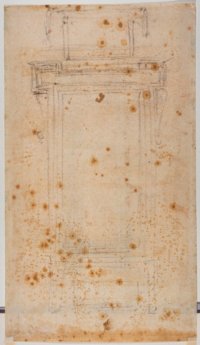 Fensterdesign und Studien für den Laurentianischen Hof von Michelangelo Buonarroti