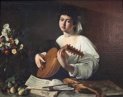 Lautenspieler, ca. 1595 von Michelangelo Caravaggio