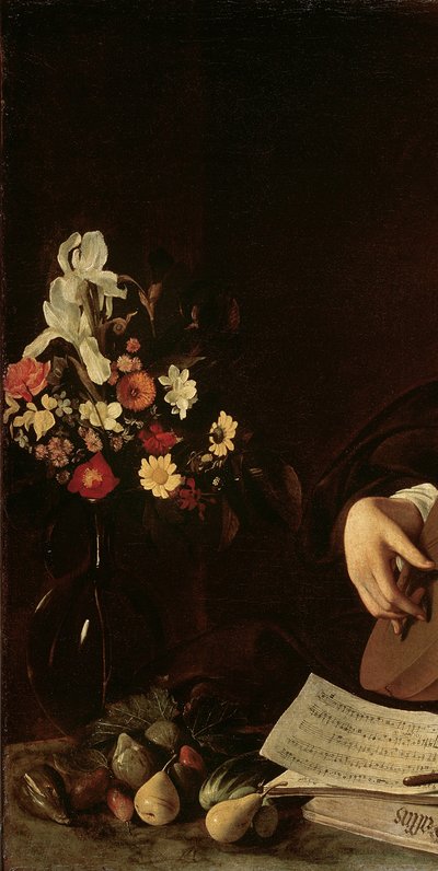 Der Lautenspieler (Detail) von Michelangelo Merisi Caravaggio