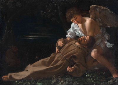 Der heilige Franz von Assisi empfängt die Stigmata von Michelangelo Merisi da Caravaggio