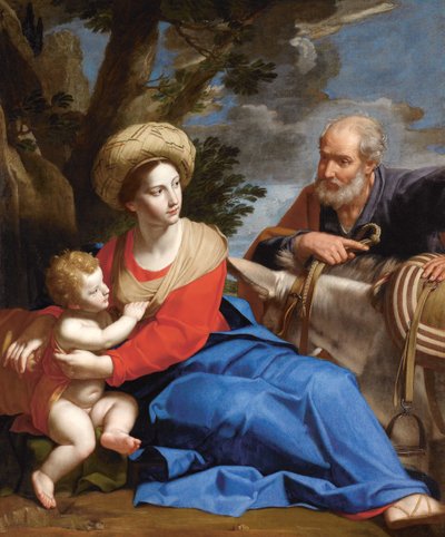 Die Rast auf der Flucht nach Ägypten, ca. 1640 von Michele Desubleo