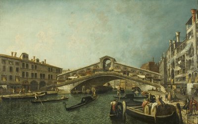 Die Rialtobrücke, Venedig, ca. 1740 von Michele Marieschi