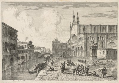 Ansichten von Venedig: Campo S. S. Giovanni e Paolo, 1741 von Michele Marieschi