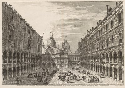 Ansichten von Venedig: Der Innenhof des Dogenpalastes von Michele Marieschi