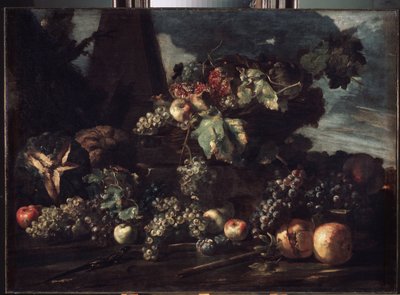 Stillleben mit Trauben von Michele Pace del Campidoglio