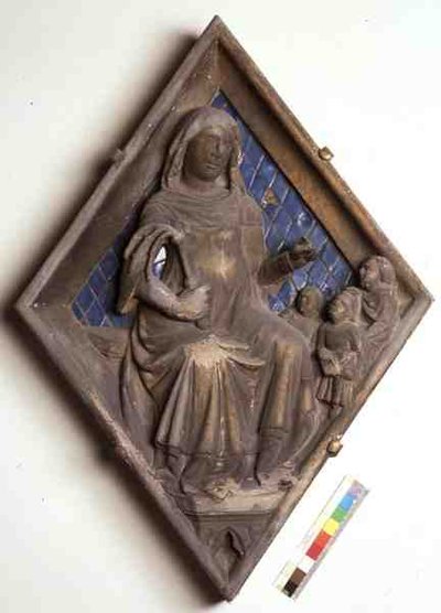 Grammatik, Reliefkachel vom Campanile von Micheli Gino