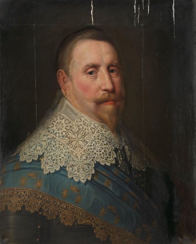 Porträt von Gustav II. Adolf (1594-1632), König von Schweden von Michiel Jansz van Mierevelt (copy after)