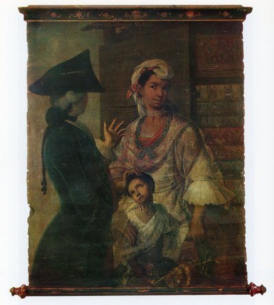 Eines von einem Paar ethnographischer Porträtgruppen von Miguel Cabrera