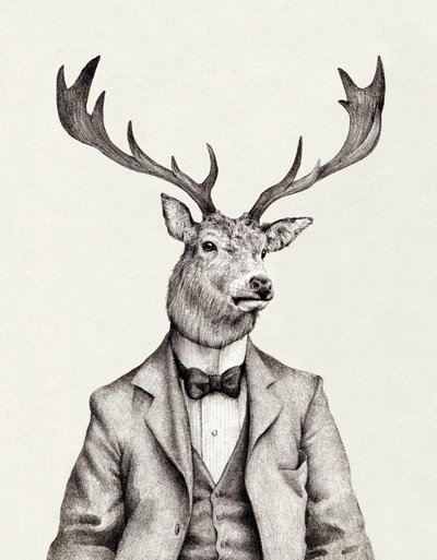 Menschlicher Körper in Vintage-Kleidung von Mike Koubou