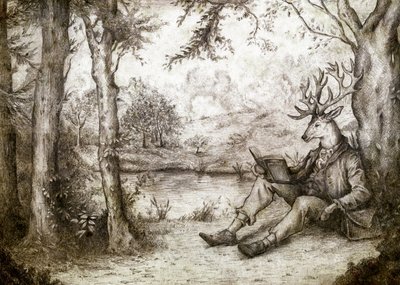 Lesen unter einem Baum von Mike Koubou