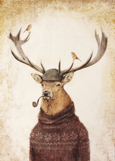 Winterhirsch von Mike Koubou