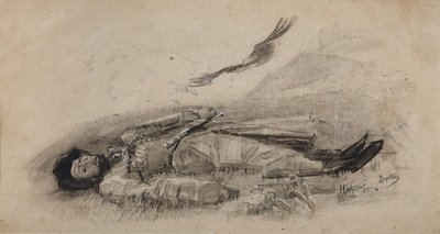 Illustration zum Gedicht Ismail-Bey von M. Lermontov, 1889-1891 von Mikhail Aleksandrovich Vrubel