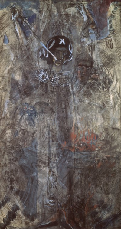 Die Vision des Propheten Ezechiel, 1906 von Mikhail Aleksandrovich Vrubel