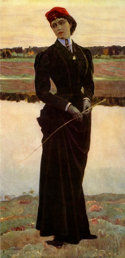 Porträt von Olga Mikhailovna Nesterova-Shretera, die Tochter des Künstlers von Mikhail Nesterov